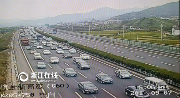 杭金衢高速今天下午3点多的通行情况。.jpg
